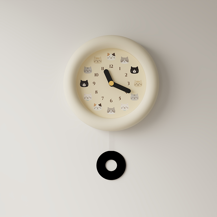 Cute Cat Wall Clock