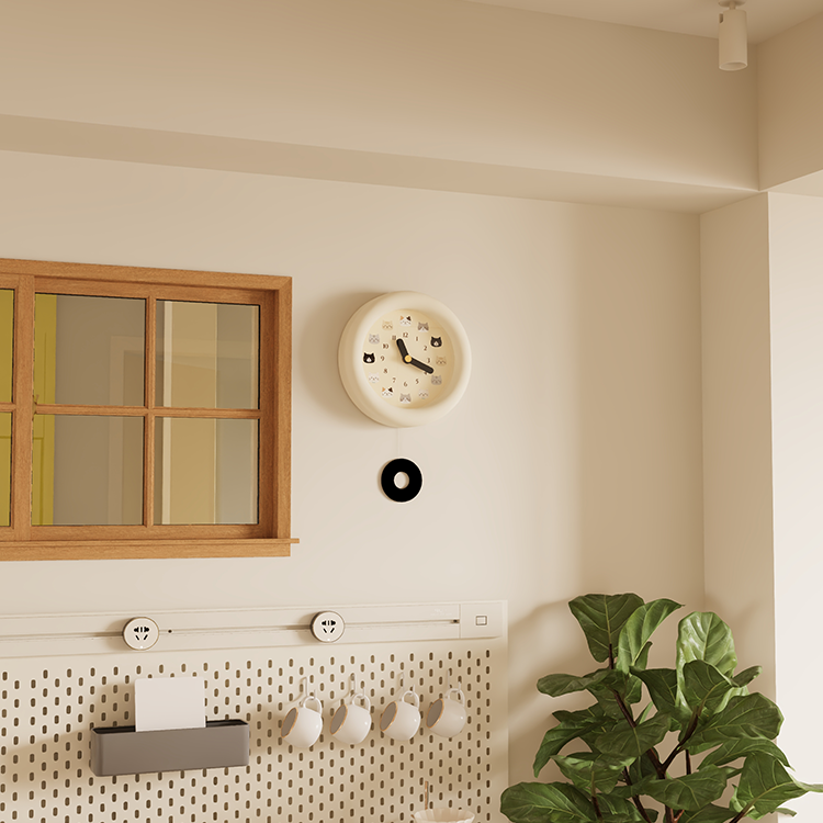 Cute Cat Wall Clock