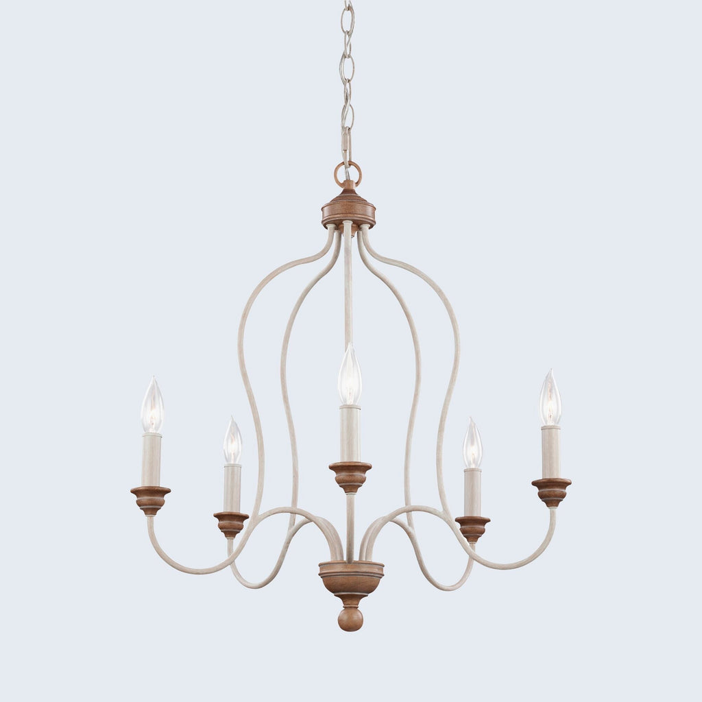 Hartsville 6-Light Chandelier, French country style, suitable for entryways and dining rooms