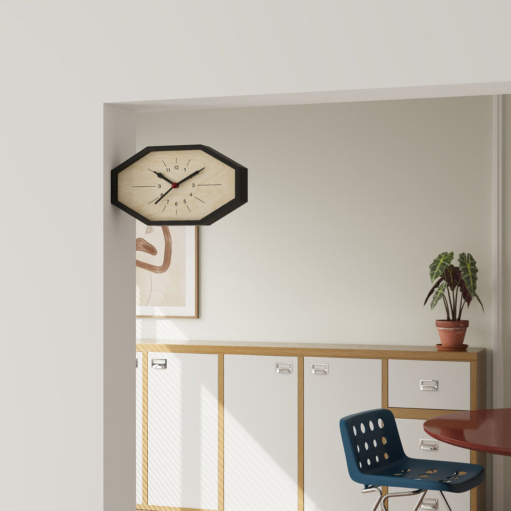 Octagon Dual-Sided Clock